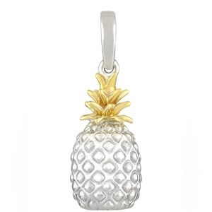 Na Hoku Hawaii Jewelers 14K Yellow Gold & 925 Sterling Silver Pineapple Pendant